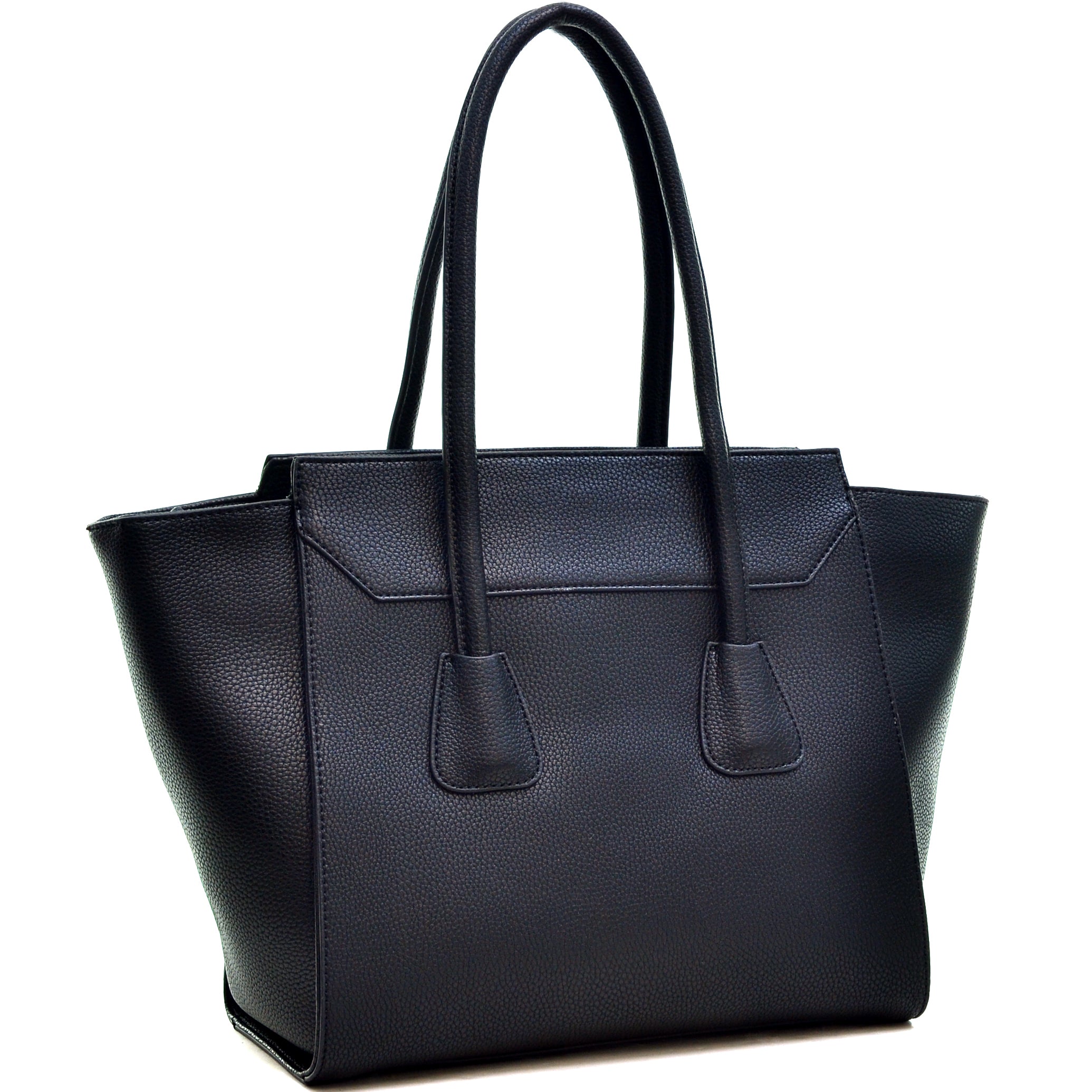 Faux Leather Winged Satchel